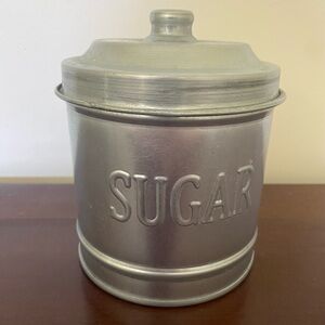 Silver Metal Sugar Canister
